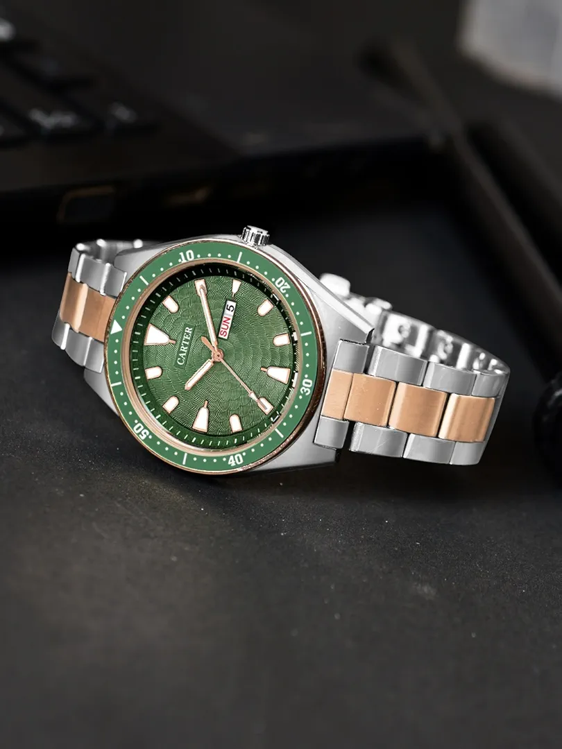 Carter Green Analogue Round Watch for Men | Model: D-174