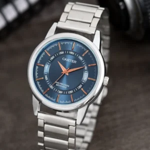 Carter Blue Analogue Round Watch for Men | Model: SDC24-106-BL