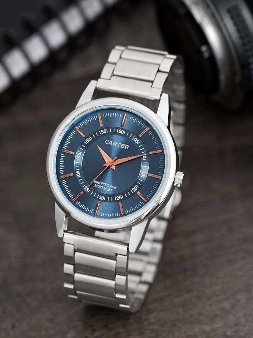 Carter Blue Analogue Round Watch for Men | Model: SDC24-106-BL